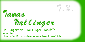 tamas wallinger business card